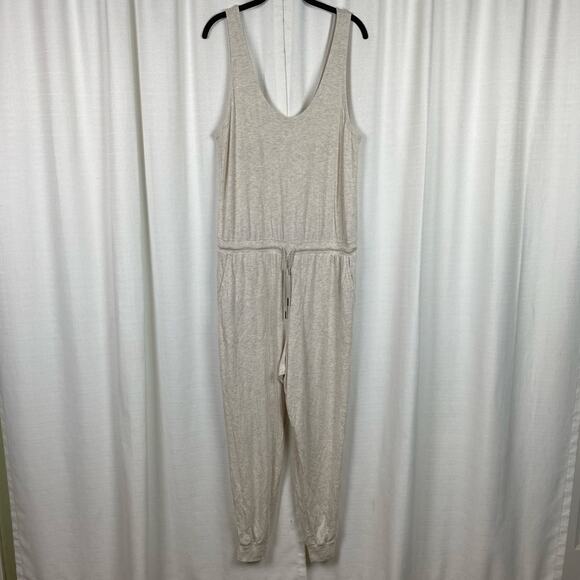 Athleta Cream Balance Jumpsuit Sz.L - Picture 4 of 15